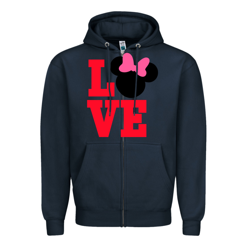 Minnie Mouse Zipper Hoodie by CowhideDigitalArt | Teevron
