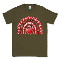 Army Green valentines day rainbow with heart Classic Tee - RanaPortraitStore