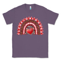 Lavender valentines day rainbow with heart Classic Tee - RanaPortraitStore