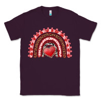 Plum valentines day rainbow with heart Classic Tee - RanaPortraitStore