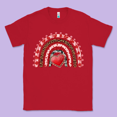 Valentines Day Rainbow With Heart Classic Tee Designed By Ranaportraitstore