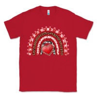 Red valentines day rainbow with heart Classic Tee - RanaPortraitStore