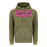 Vintage Olive Breast Cancer Daycare Worker Vintage Hoodie - texasbilliewilder