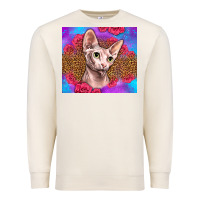 Sandshell purple glitter roses sphynx cat Premium Sweatshirt - LillyAllenDesigns