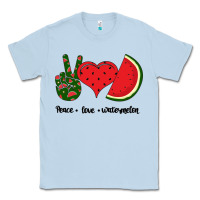 Dusty Blue Peace Love Watermelon Classic Tee - Bettercallsaul