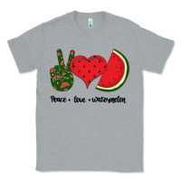 Heather Grey Peace Love Watermelon Classic Tee - Bettercallsaul
