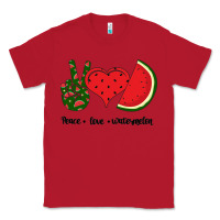 Red Peace Love Watermelon Classic Tee - Bettercallsaul