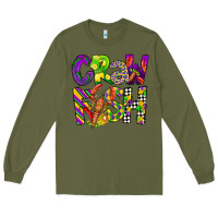 Army Green crawfish mardi gras Long Sleeve Tee - CowGirlArtShop