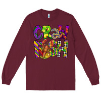 Burgundy crawfish mardi gras Long Sleeve Tee - CowGirlArtShop