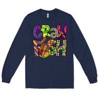 Navy crawfish mardi gras Long Sleeve Tee - CowGirlArtShop