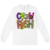 White crawfish mardi gras Long Sleeve Tee - CowGirlArtShop