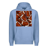 Colony Blue american football seamless pattern Premium Hoodie - BundleAndBundleShop