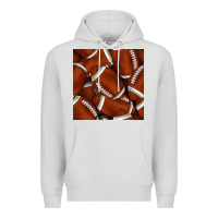 Dove Grey american football seamless pattern Premium Hoodie - BundleAndBundleShop