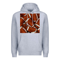 Heather Grey american football seamless pattern Premium Hoodie - BundleAndBundleShop