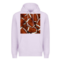 Lilac american football seamless pattern Premium Hoodie - BundleAndBundleShop