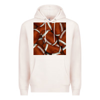 Pale Pink american football seamless pattern Premium Hoodie - BundleAndBundleShop