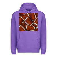 Purple american football seamless pattern Premium Hoodie - BundleAndBundleShop