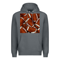 Rock american football seamless pattern Premium Hoodie - BundleAndBundleShop