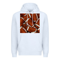 White american football seamless pattern Premium Hoodie - BundleAndBundleShop
