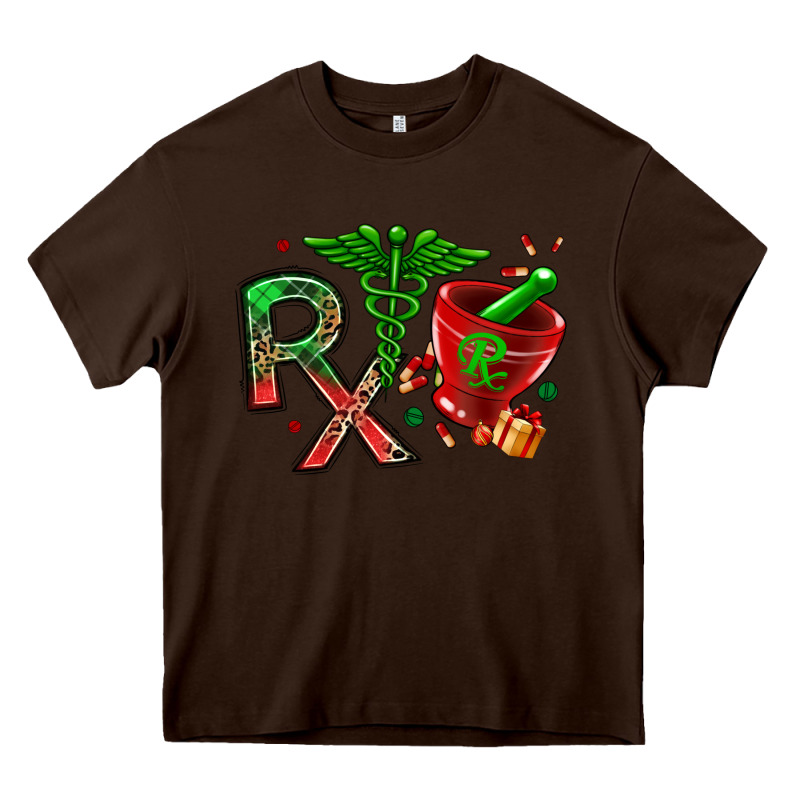 Rx Christmas Pharmacy Heavy Core Tee by MaliasSmallBusiness | Teevron