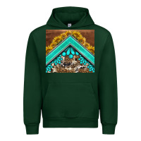 Forest Green western  sunflower turquise gemstone  tumbler Urban Hoodie - BarkalooDesign