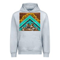 Heather Grey western  sunflower turquise gemstone  tumbler Urban Hoodie - BarkalooDesign