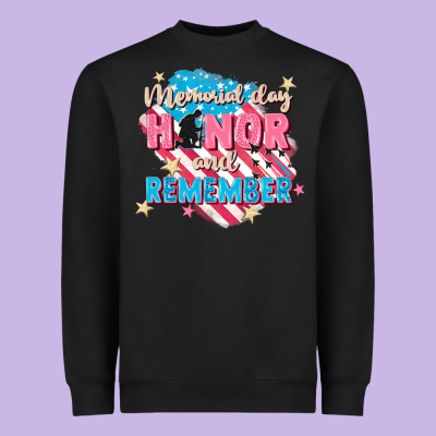 Memorial Day Honor And Remember Heavyweight Sweatshirt Designed By Fadigitalartstudio