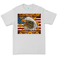 Dove Grey American Flag Eagle Tumbler Premium Tee - LillyAllenDesigns