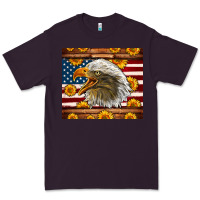 Plum American Flag Eagle Tumbler Premium Tee - LillyAllenDesigns
