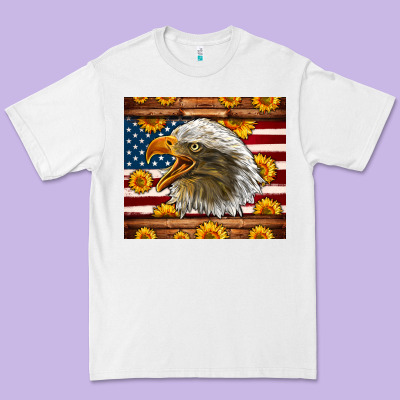 American Flag Eagle Tumbler Premium Tee Designed By Lillyallendesigns