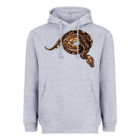 Heather Grey Royal Ball Python Illustrations Heavyweight Hoodie - LillyAllenDesigns