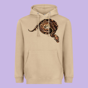 Royal Ball Python Illustrations Heavyweight Hoodie Designed By Lillyallendesigns