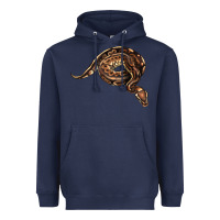 Navy Royal Ball Python Illustrations Heavyweight Hoodie - LillyAllenDesigns
