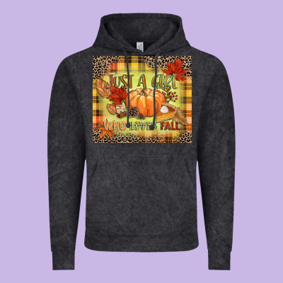 Just A Girl Who Loves Fall Vintage Hoodie Designed By Nancycooperartshop