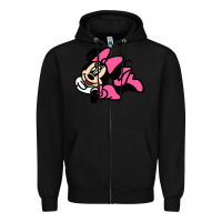 Black Minnie Mouse Zipper Hoodie - CowhideDigitalArt