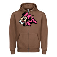 Chestnut Minnie Mouse Zipper Hoodie - CowhideDigitalArt
