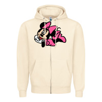 Sandshell Minnie Mouse Zipper Hoodie - CowhideDigitalArt