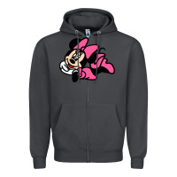 Smoke Minnie Mouse Zipper Hoodie - CowhideDigitalArt
