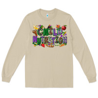 Mushroom child nutrition mardi gras cowgirl Long Sleeve Tee - CowGirlArtShop