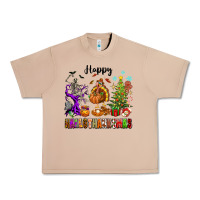Burro Happy Hallothanksmas Urban Heavy Tee - texasbilliewilder