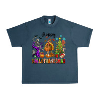 Midnight Navy Happy Hallothanksmas Urban Heavy Tee - texasbilliewilder