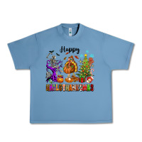 Pebble Blue Happy Hallothanksmas Urban Heavy Tee - texasbilliewilder