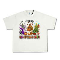 Pistachio Happy Hallothanksmas Urban Heavy Tee - texasbilliewilder