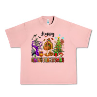 Salmon Happy Hallothanksmas Urban Heavy Tee - texasbilliewilder