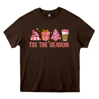 Chocolate Brown tis the season Heavy Core Tee - MaliasSmallBusiness