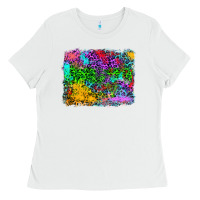 White colorful leopard background Ladies Tee - RanaPortraitStore