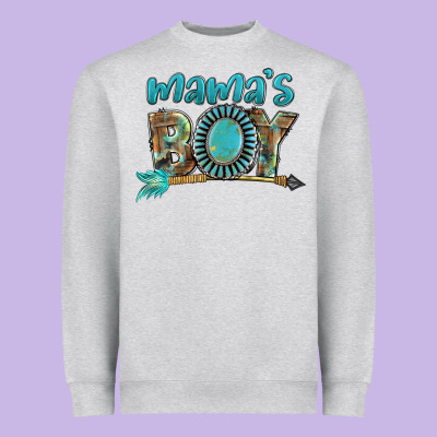 Mama's Boy Mother's Day Heavyweight Sweatshirt Designed By Fadigitalartstudio