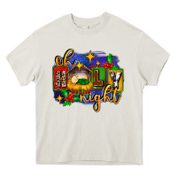 Cream oh holy night with baby jesus for christmas Heavy Core Tee - MaliasSmallBusiness
