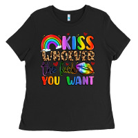 Black kiss whoever the fuck you want Ladies Tee - LillyAllenDesigns