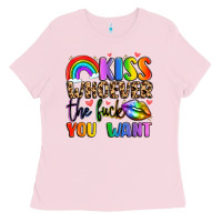 Bubblegum Pink kiss whoever the fuck you want Ladies Tee - LillyAllenDesigns